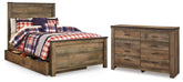 Homestyle Furniture - Ashley Furniture - Trinell Full Panel Bed with Storage and Dresser - Full Panel Bed with Storage and Dresser - B446B93