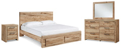 Homestyle Furniture - Ashley Furniture - Hyanna Queen Panel Storage Bed, Dresser, Mirror and Nightstand - Queen Panel Storage Bed, Dresser, Mirror and Nightstand - B1050B15
