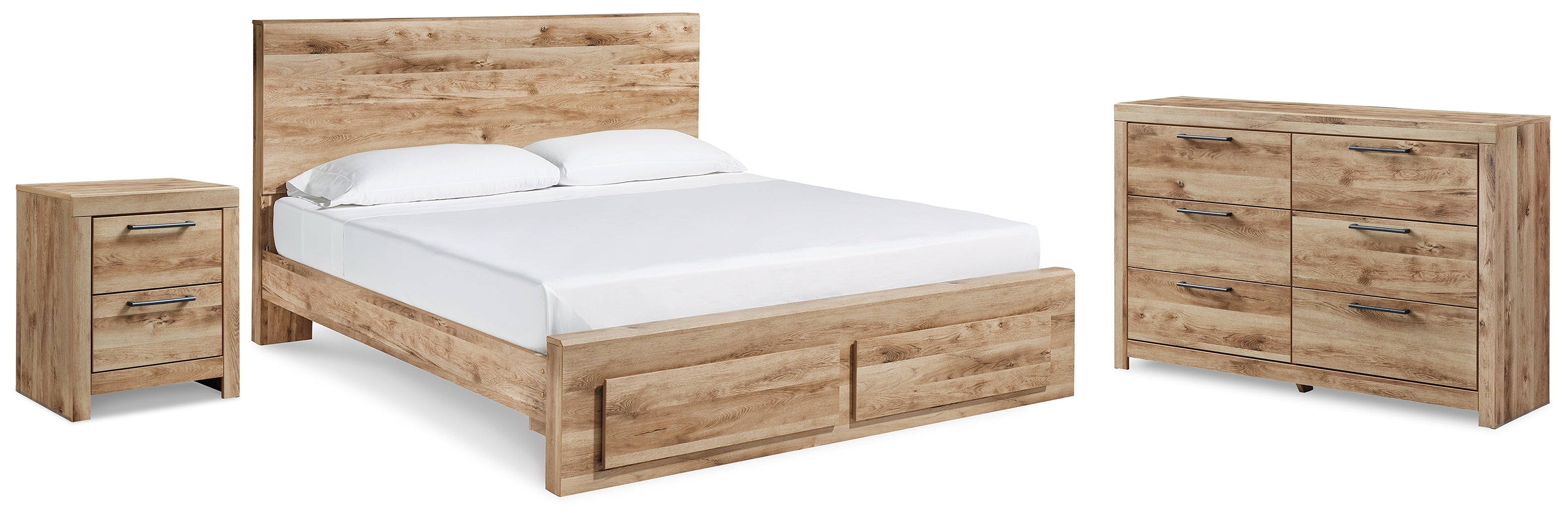Homestyle Furniture - Ashley Furniture - Hyanna Queen Panel Storage Bed with Dresser and Nightstand - Queen Panel Storage Bed with Dresser and Nightstand - B1050B17