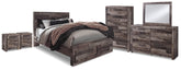 Homestyle Furniture - Ashley Furniture - Derekson Queen Storage Bed, Dresser, Mirror, Chest and 2 Nightstands - Queen Storage Bed, Dresser, Mirror, Chest and 2 Nightstands - B200B72