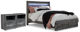 Homestyle Furniture - Ashley Furniture - Baystorm Queen Panel Storage Bed and 2 Nightstands - Queen Panel Storage Bed and 2 Nightstands - B221B84