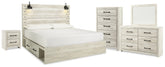 Homestyle Furniture - Ashley Furniture - Cambeck King Panel Storage Bed, Dresser, Mirror, Chest and Nightstand - King Panel Storage Bed, Dresser, Mirror, Chest and Nightstand - B192B110