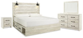 Homestyle Furniture - Ashley Furniture - Cambeck King Panel Storage Bed, Dresser, Mirror and Nightstand - King Panel Storage Bed, Dresser, Mirror and Nightstand - B192B111