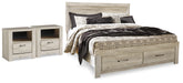 Homestyle Furniture - Ashley Furniture - Bellaby King Storage Bed and 2 Nightstands - King Storage Bed and 2 Nightstands - B331B23
