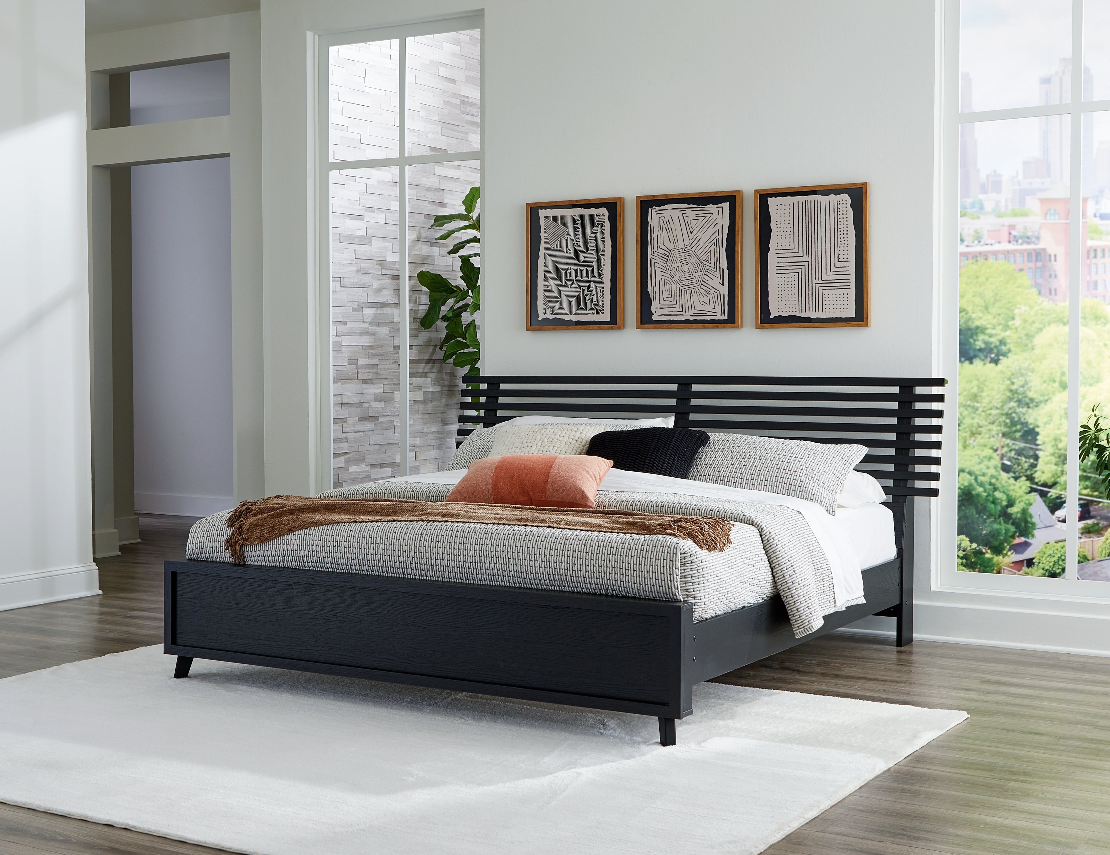 Homestyle Furniture - Ashley Furniture - Danziar King Slat Panel Bed - King Slat Panel Bed - B1013B9