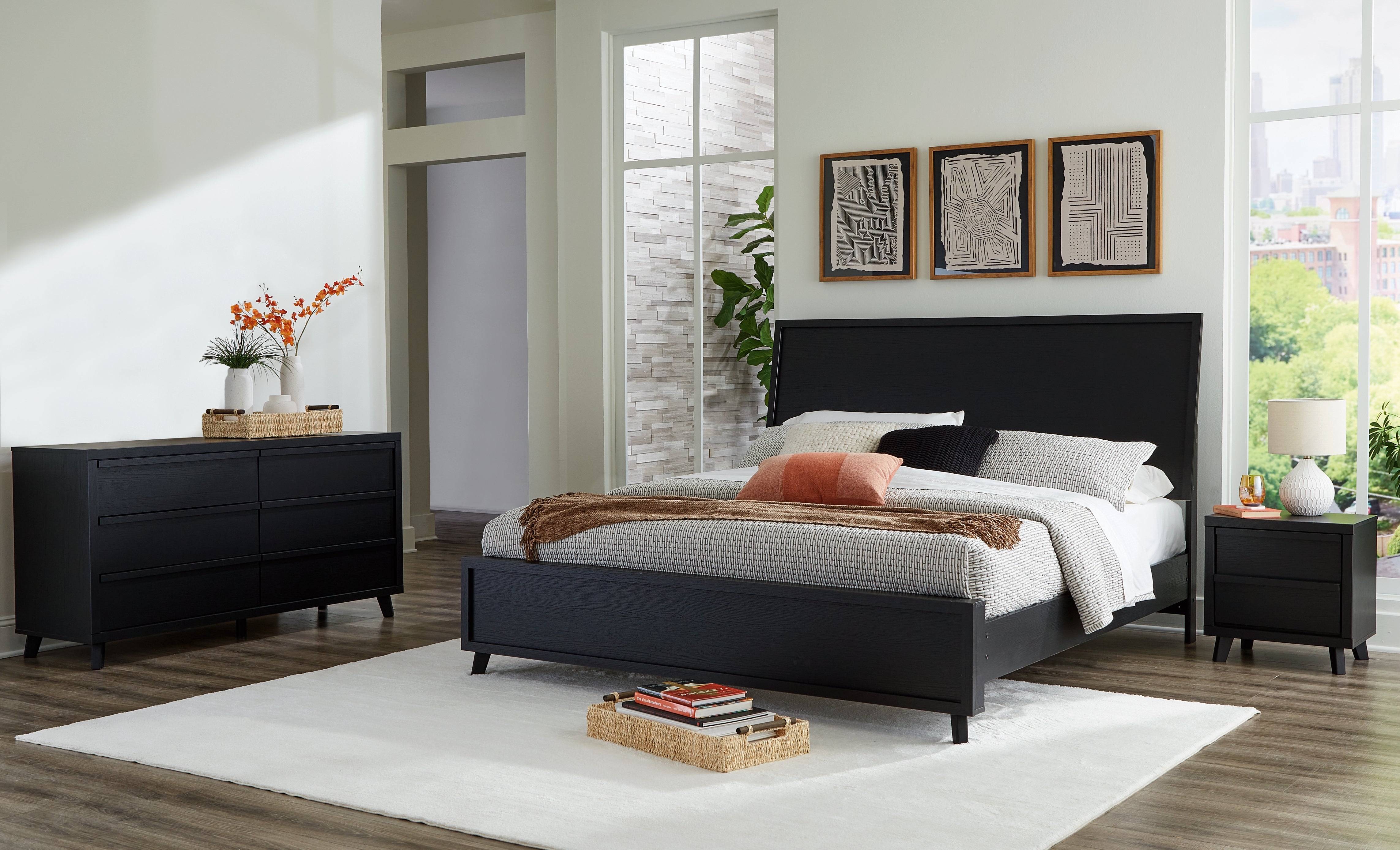 Homestyle Furniture - Ashley Furniture - Danziar King Panel Bed, Dresser and Nightstand - King Panel Bed, Dresser and Nightstand - B1013B13