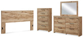 Homestyle Furniture - Ashley Furniture - Hyanna King Panel Headboard, Dresser, Mirror and Chest - King Panel Headboard, Dresser, Mirror and Chest - B1050B58