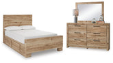 Homestyle Furniture - Ashley Furniture - Hyanna Full Panel Bed with 2 Side Storage, Dresser and Mirror - Full Panel Bed with 2 Side Storage, Dresser and Mirror - B1050B31