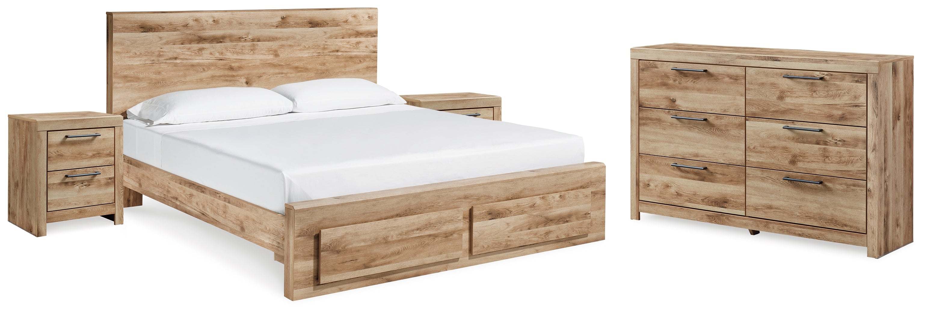 Homestyle Furniture - Ashley Furniture - Hyanna King Panel Storage Bed, Dresser and 2 Nightstands - King Panel Storage Bed, Dresser and 2 Nightstands - B1050B40