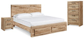 Homestyle Furniture - Ashley Furniture - Hyanna Queen Storage Bed, Chest and Nightstand - Queen Storage Bed, Chest and Nightstand - B1050B50