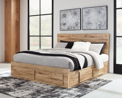 Homestyle Furniture - Ashley Furniture - Hyanna King Panel Storage Bed with 2 Under Bed Storage Drawers - King Panel Storage Bed with 2 Under Bed Storage Drawers - B1050B13