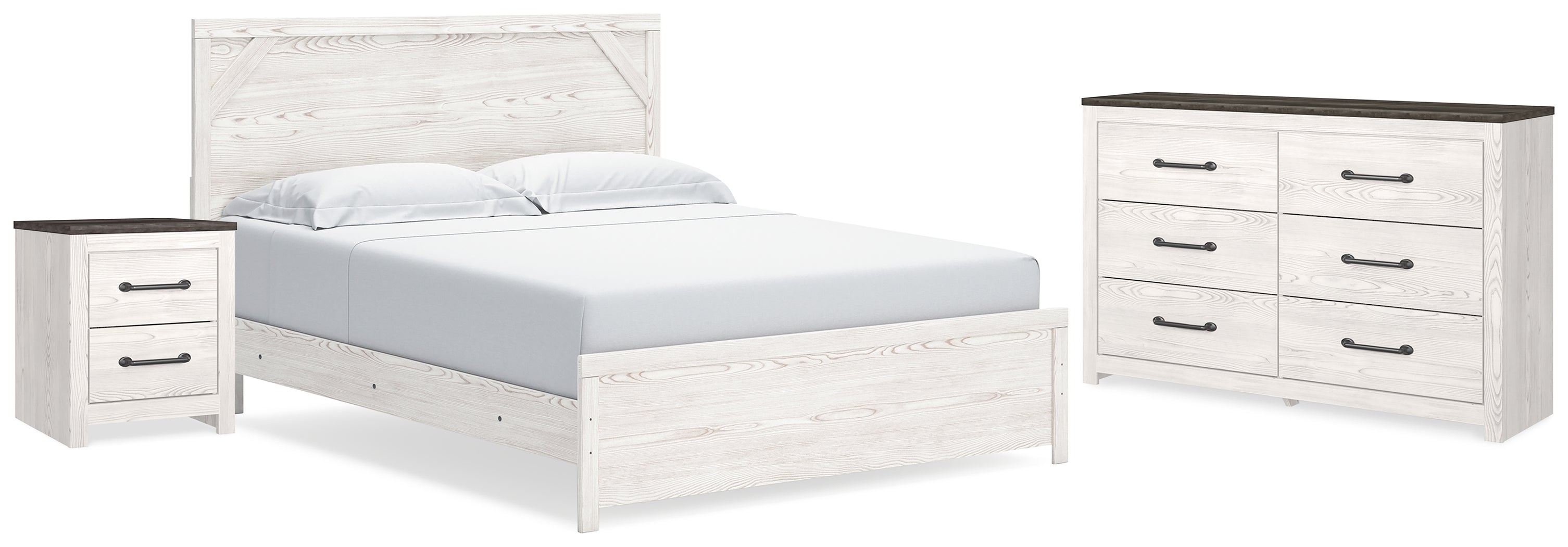 Homestyle Furniture - Ashley Furniture - Gerridan King Panel Bed, Dresser and Nightstand - King Panel Bed, Dresser and Nightstand - B1190B23