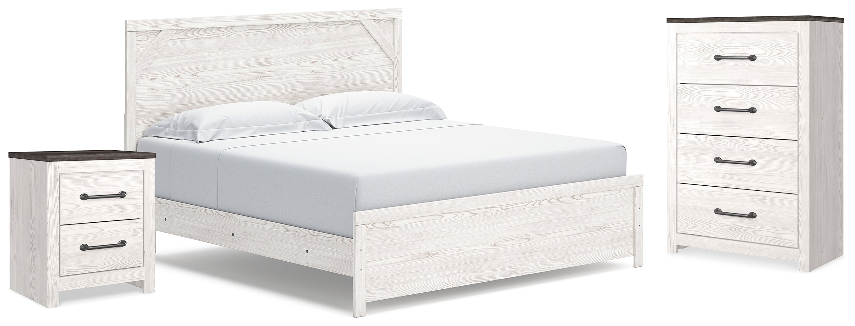 Homestyle Furniture - Ashley Furniture - Gerridan King Panel Bed, Chest and Nightstand - King Panel Bed, Chest and Nightstand - B1190B35