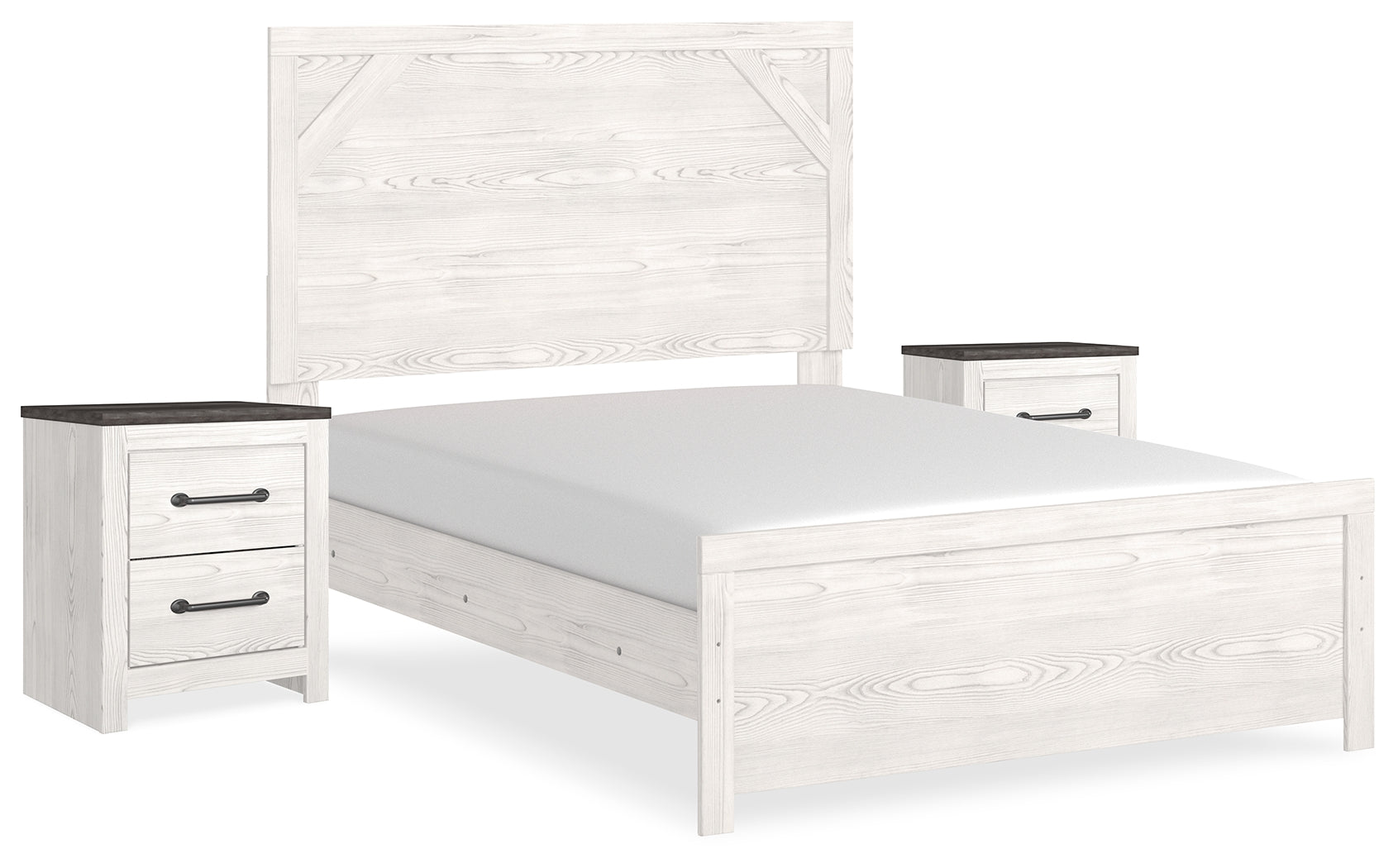 Homestyle Furniture - Ashley Furniture - Gerridan Full Panel Bed and 2 Nightstands - Full Panel Bed and 2 Nightstands - B1190B12