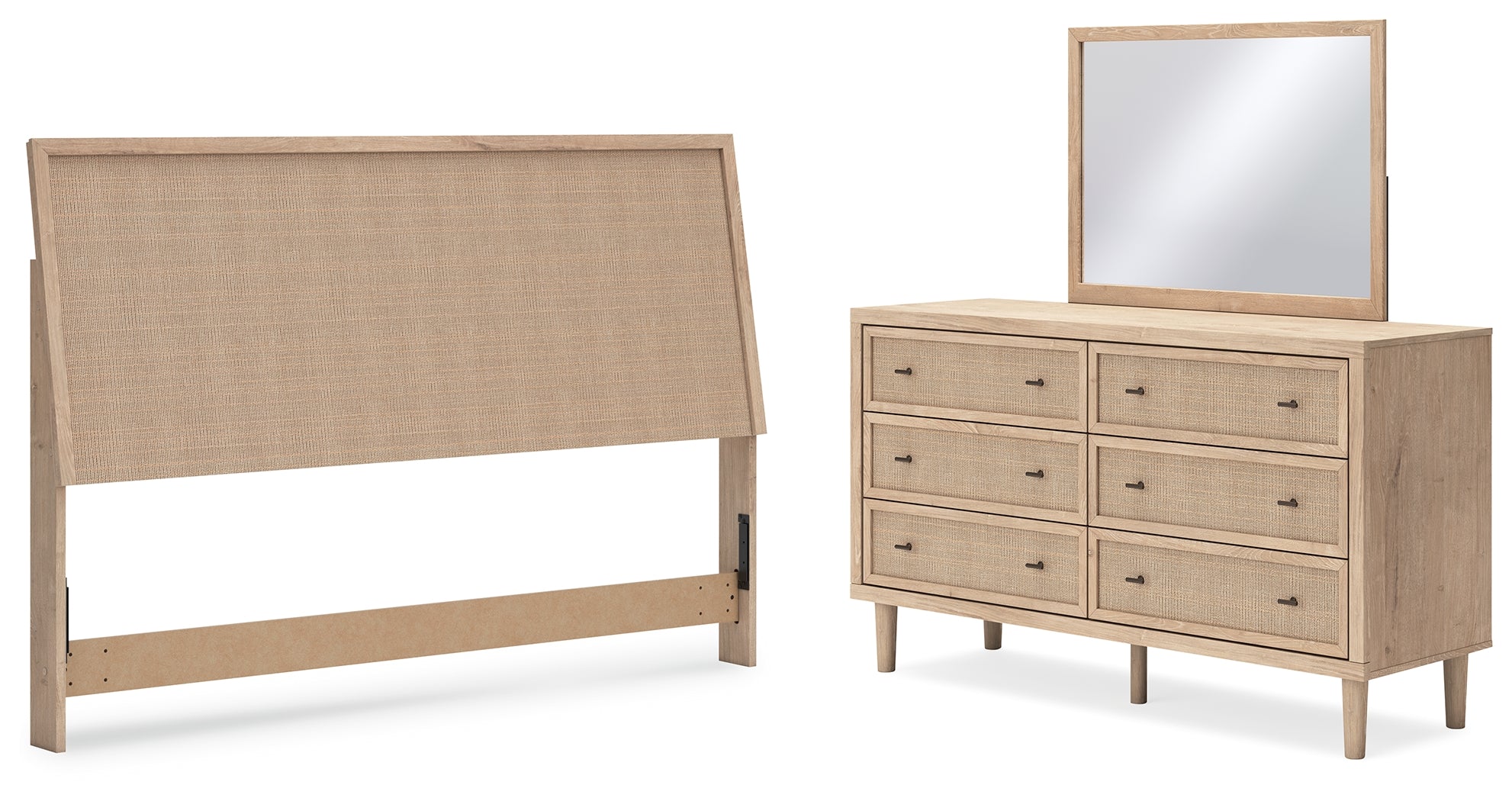 Homestyle Furniture - Ashley Furniture - Cielden King Panel Headboard, Dresser and Mirror - King Panel Headboard, Dresser and Mirror - B1199B9