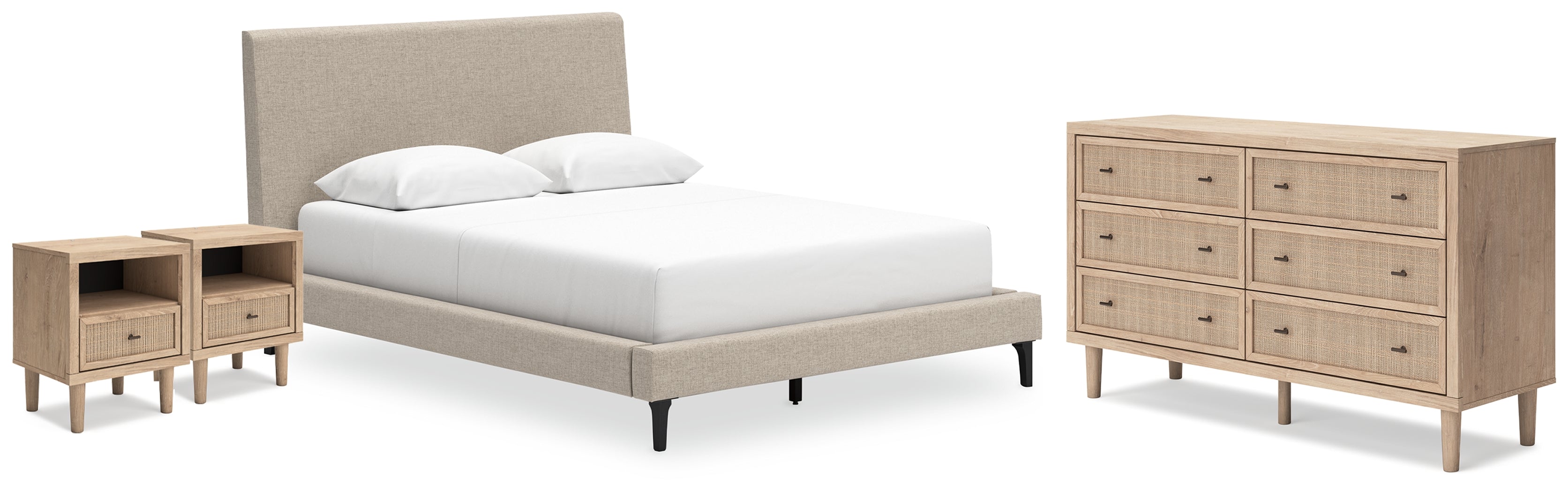 Homestyle Furniture - Ashley Furniture - Cielden Queen Upholstered Bed, Dresser and 2 Nightstands - Queen Upholstered Bed, Dresser and 2 Nightstands - B1199B20
