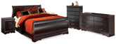 Homestyle Furniture - Ashley Furniture - Huey Vineyard Full Sleigh Bed, Dresser, Mirror, Chest and Nightstand - Full Sleigh Bed, Dresser, Mirror, Chest and Nightstand - B128B35