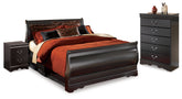 Homestyle Furniture - Ashley Furniture - Huey Vineyard Full Sleigh Bed, Chest and 2 Nightstands - Full Sleigh Bed, Chest and 2 Nightstands - B128B47