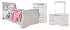 Homestyle Furniture - Ashley Furniture - Anarasia Twin Sleigh Bed, Dresser, Mirror and Chest - Twin Sleigh Bed, Dresser, Mirror and Chest - B129B21