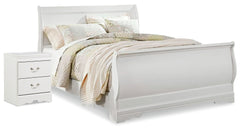 Homestyle Furniture - Ashley Furniture - Anarasia Queen Sleigh Bed and Nightstand - Queen Sleigh Bed and Nightstand - B129B15