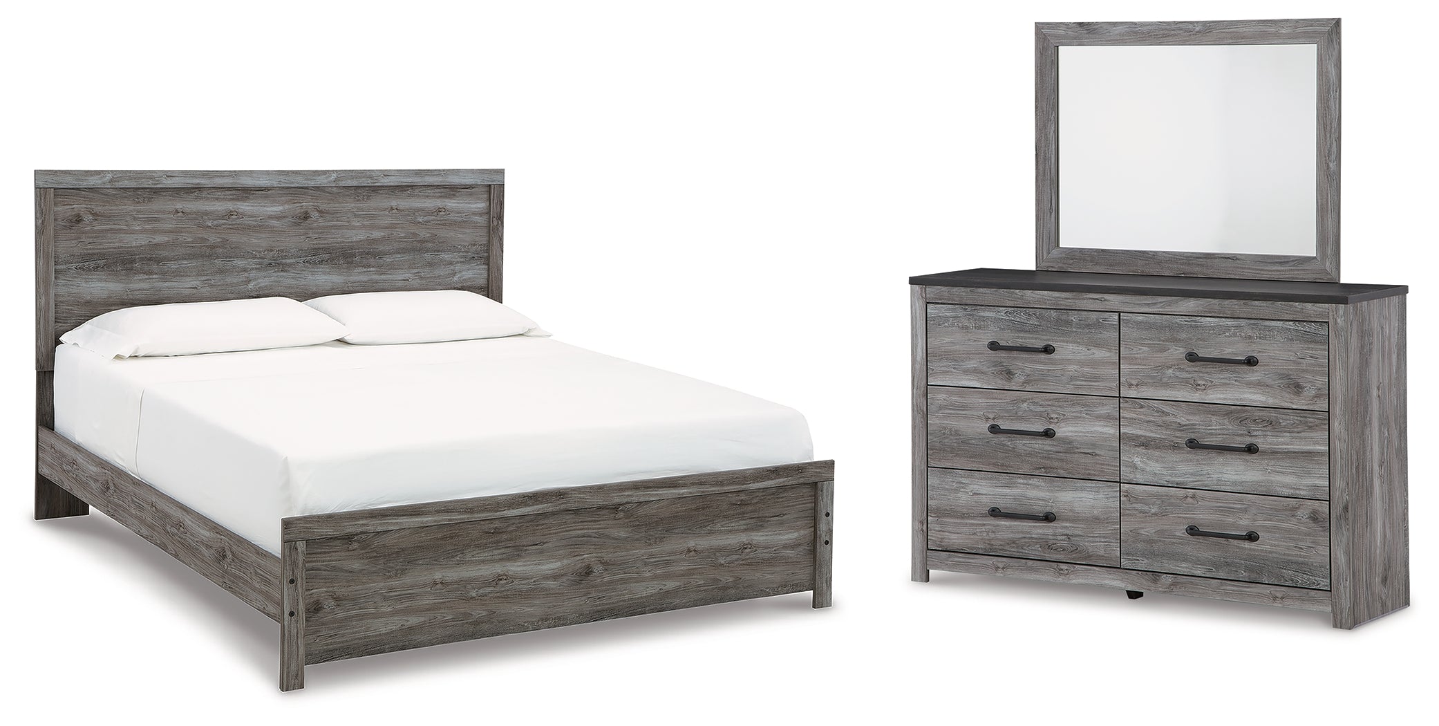 Homestyle Furniture - Ashley Furniture - Bronyan King Panel Bed, Dresser and Mirror - King Panel Bed, Dresser and Mirror - B1290B7