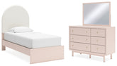 Homestyle Furniture - Ashley Furniture - Wistenpine Twin Upholstered Panel Bed, Dresser and Mirror - Twin Upholstered Panel Bed, Dresser and Mirror - B1323B2