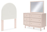 Homestyle Furniture - Ashley Furniture - Wistenpine Twin Upholstered Panel Headboard, Dresser and Mirror - Twin Upholstered Panel Headboard, Dresser and Mirror - B1323B10
