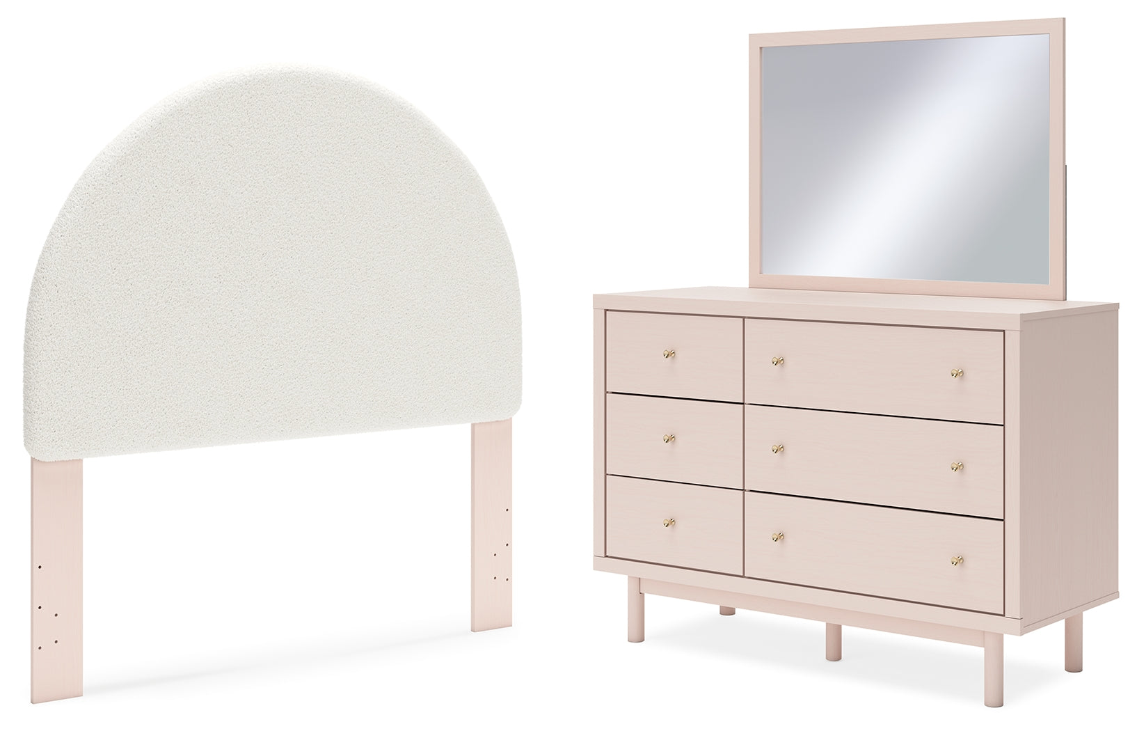 Homestyle Furniture - Ashley Furniture - Wistenpine Full Upholstered Panel Headboard, Dresser and Mirror - Full Upholstered Panel Headboard, Dresser and Mirror - B1323B11