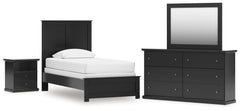 Homestyle Furniture - Ashley Furniture - Maribel Twin Panel Bed, Dresser, Mirror and Nightstand - Twin Panel Bed, Dresser, Mirror and Nightstand - B138B61