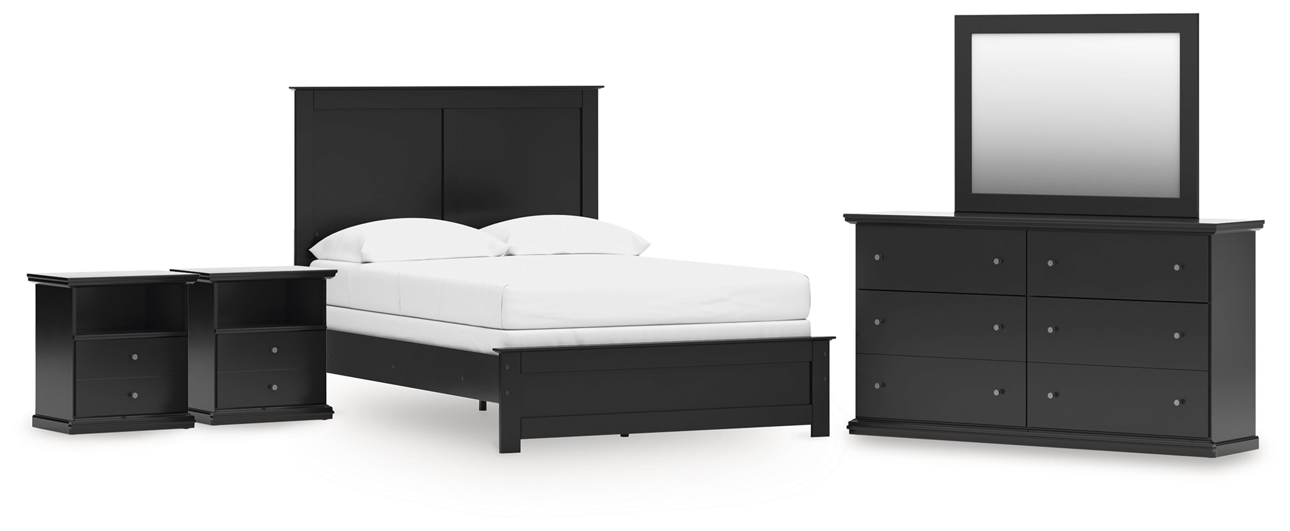 Homestyle Furniture - Ashley Furniture - Maribel Full Panel Bed with Dresser, Mirror and 2 Nightstands - Full Panel Bed with Dresser, Mirror and 2 Nightstands - B138B77