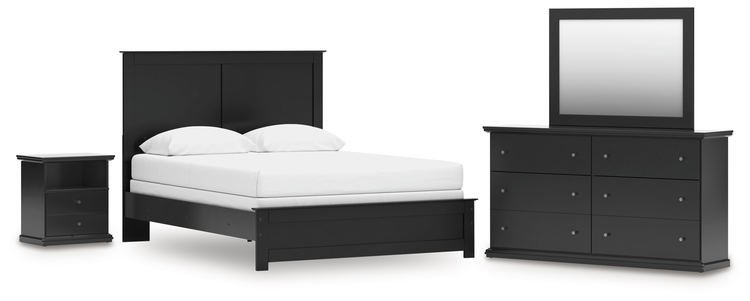 Homestyle Furniture - Ashley Furniture - Maribel Queen Panel Bed with Dresser, Mirror and Nightstand - Queen Panel Bed with Dresser, Mirror and Nightstand - B138B73