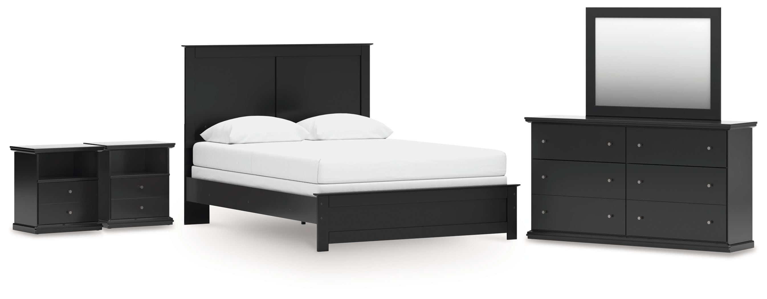 Homestyle Furniture - Ashley Furniture - Maribel Queen Panel Bed with Dresser, Mirror and 2 Nightstands - Queen Panel Bed with Dresser, Mirror and 2 Nightstands - B138B74
