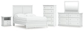 Homestyle Furniture - Ashley Furniture - Bostwick Shoals Full Panel Bed, Dresser, Mirror, Chest, and Nightstand - Full Panel Bed, Dresser, Mirror, Chest, and Nightstand - B139B61
