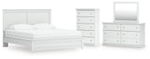 Homestyle Furniture - Ashley Furniture - Bostwick Shoals King Panel Bed, Dresser, Mirror and Chest - King Panel Bed, Dresser, Mirror and Chest - B139B54