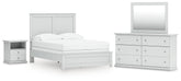 Homestyle Furniture - Ashley Furniture - Bostwick Shoals Full Panel Bed, Dresser, Mirror and Nightstand - Full Panel Bed, Dresser, Mirror and Nightstand - B139B58