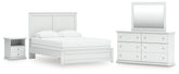 Homestyle Furniture - Ashley Furniture - Bostwick Shoals Queen Panel Bed, Dresser, Mirror and Nightstand - Queen Panel Bed, Dresser, Mirror and Nightstand - B139B55
