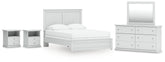 Homestyle Furniture - Ashley Furniture - Bostwick Shoals Queen Panel Bed, Dresser, Mirror and 2 Nightstands - Queen Panel Bed, Dresser, Mirror and 2 Nightstands - B139B50