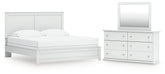 Homestyle Furniture - Ashley Furniture - Bostwick Shoals King Panel Bed, Dresser and Mirror - King Panel Bed, Dresser and Mirror - B139B67