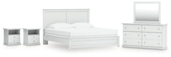 Bostwick Shoals King Panel Bed, Dresser, Mirror and 2 Nightstands