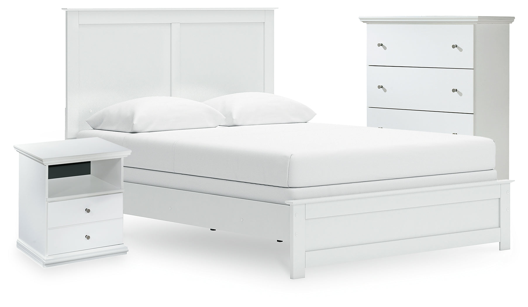 Homestyle Furniture - Ashley Furniture - Bostwick Shoals Queen Panel Bed, Cheat and Nightstand - Queen Panel Bed, Cheat and Nightstand - B139B68