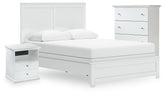 Homestyle Furniture - Ashley Furniture - Bostwick Shoals Queen Panel Bed, Cheat and Nightstand - Queen Panel Bed, Cheat and Nightstand - B139B68