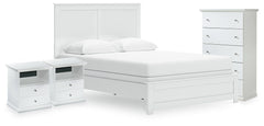 Homestyle Furniture - Ashley Furniture - Bostwick Shoals Queen Panel Bed, Chest and 2 Nightstands - Queen Panel Bed, Chest and 2 Nightstands - B139B59