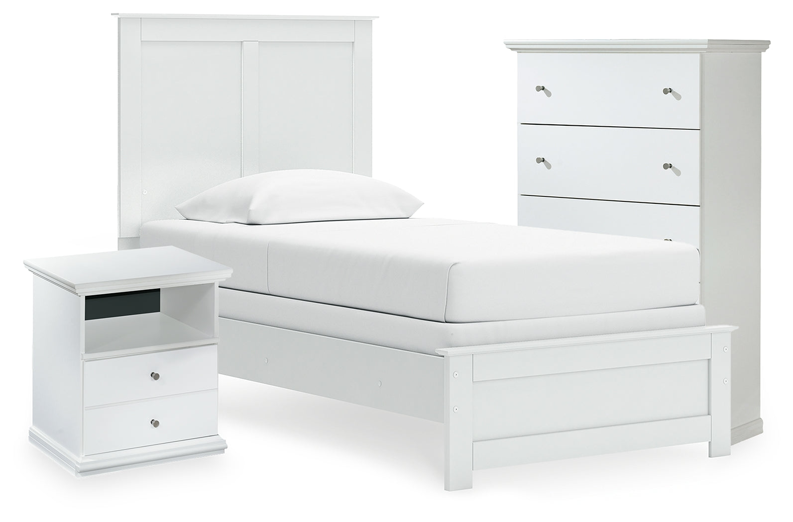 Homestyle Furniture - Ashley Furniture - Bostwick Shoals Twin Panel Bed, Chest and Nightstand - Twin Panel Bed, Chest and Nightstand - B139B64