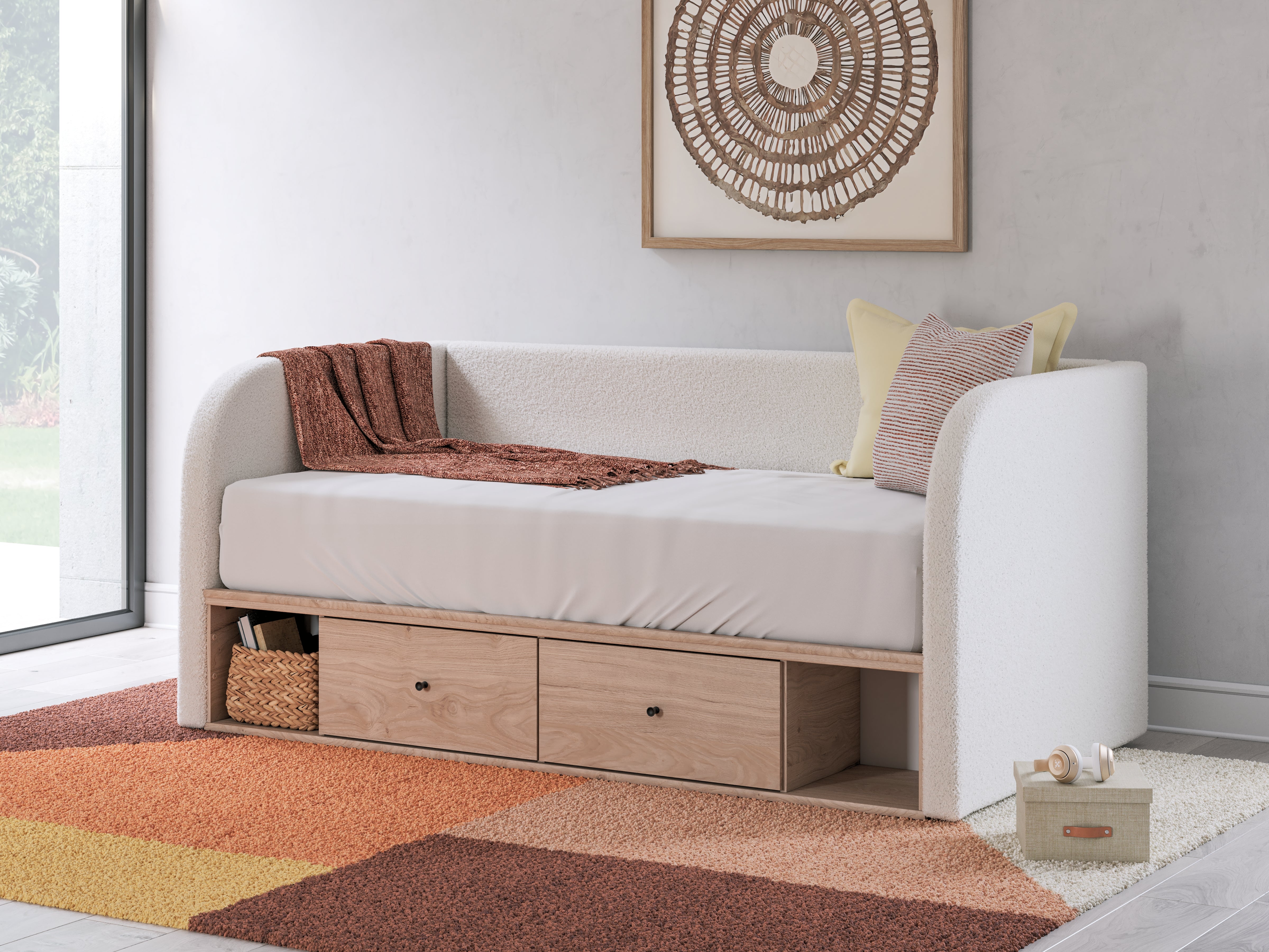 Homestyle Furniture - Ashley Furniture - Arloster Twin Upholstered Day Bed with Storage - Twin Upholstered Day Bed with Storage - PCB1566B9