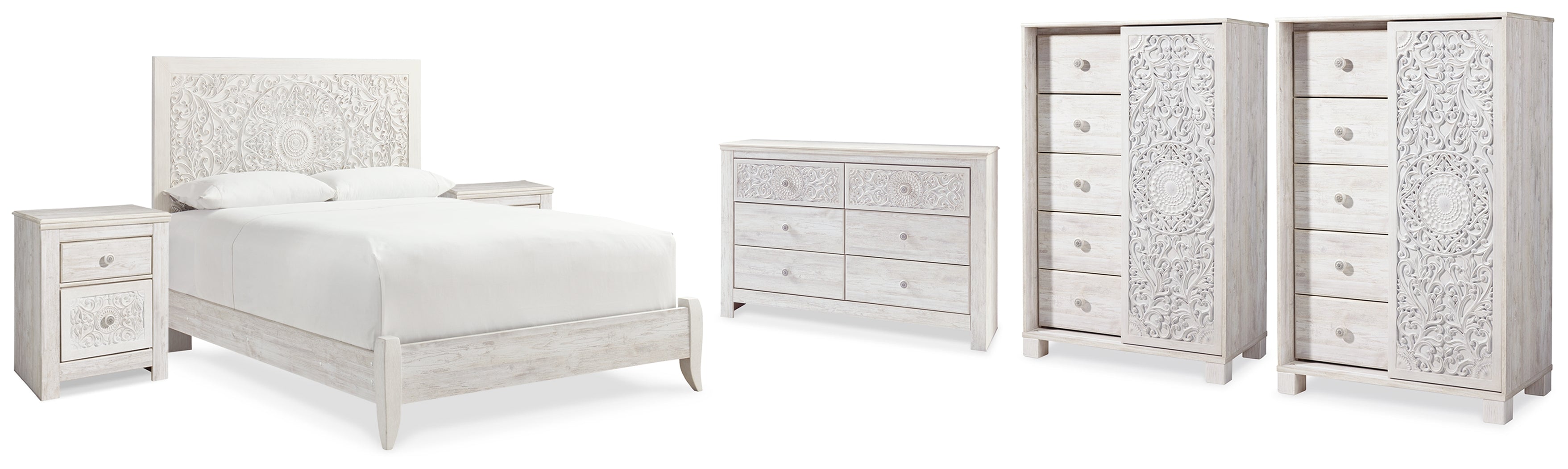 Homestyle Furniture - Ashley Furniture - Paxberry Queen Panel Bed, Dresser, 2 Chests and 2 Nightstands - Queen Panel Bed, Dresser, 2 Chests and 2 Nightstands - B181B31