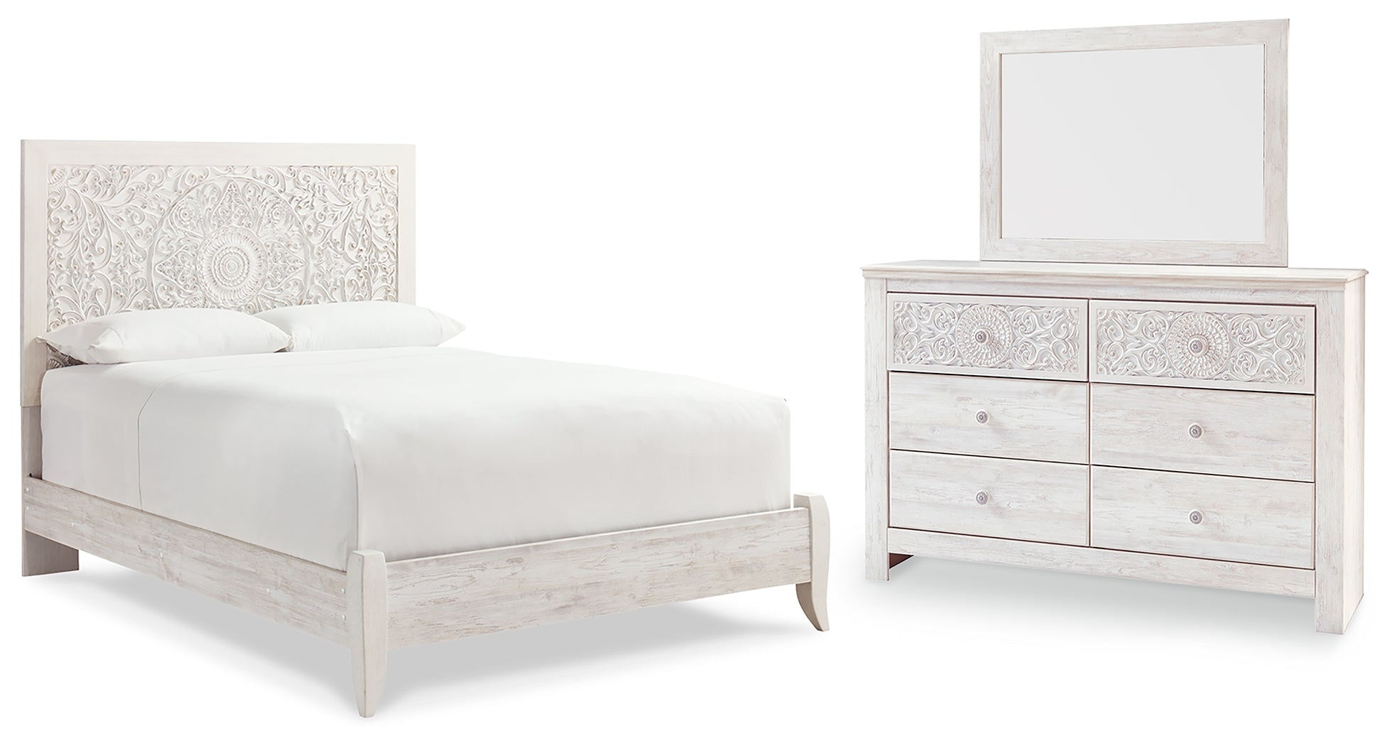 Homestyle Furniture - Ashley Furniture - Paxberry Queen Panel Bed, Dresser and Mirror - Queen Panel Bed, Dresser and Mirror - B181B15