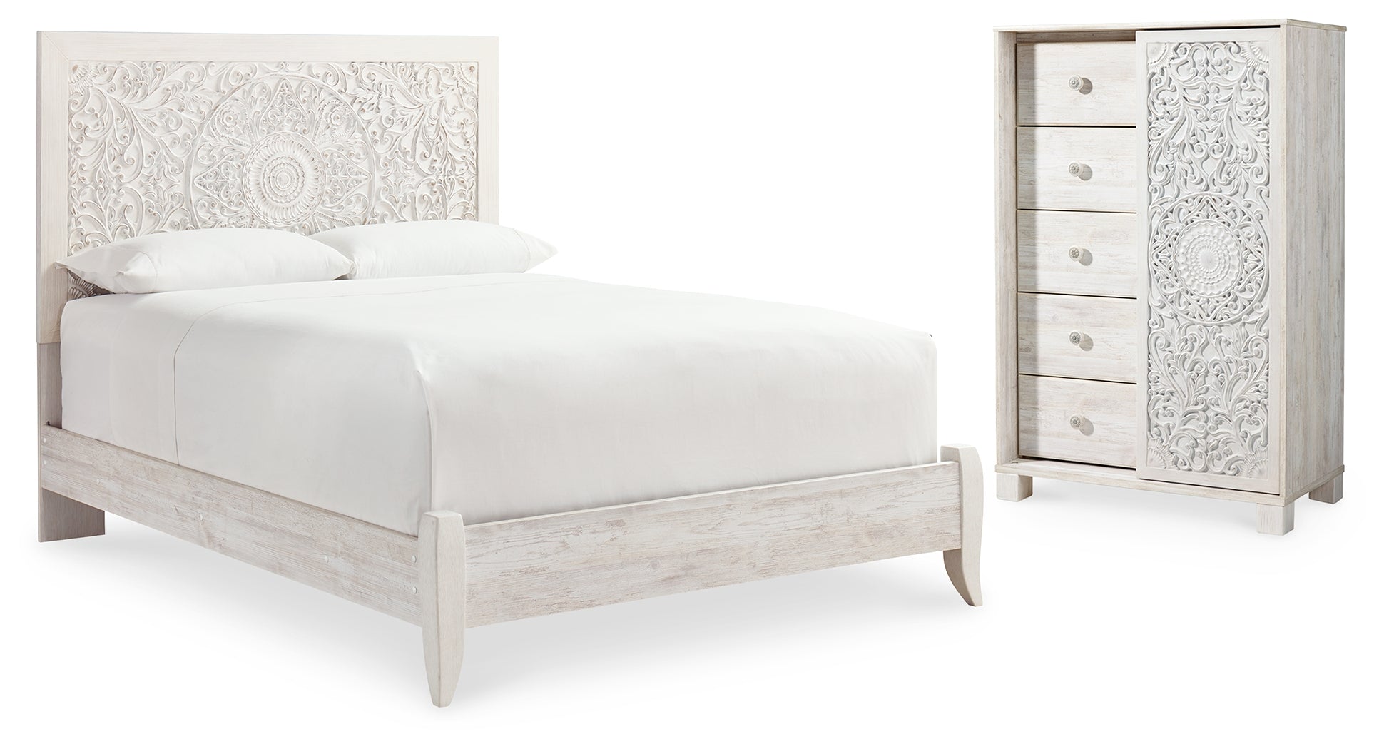Homestyle Furniture - Ashley Furniture - Paxberry Queen Panel Bed and Chest - Queen Panel Bed and Chest - B181B21