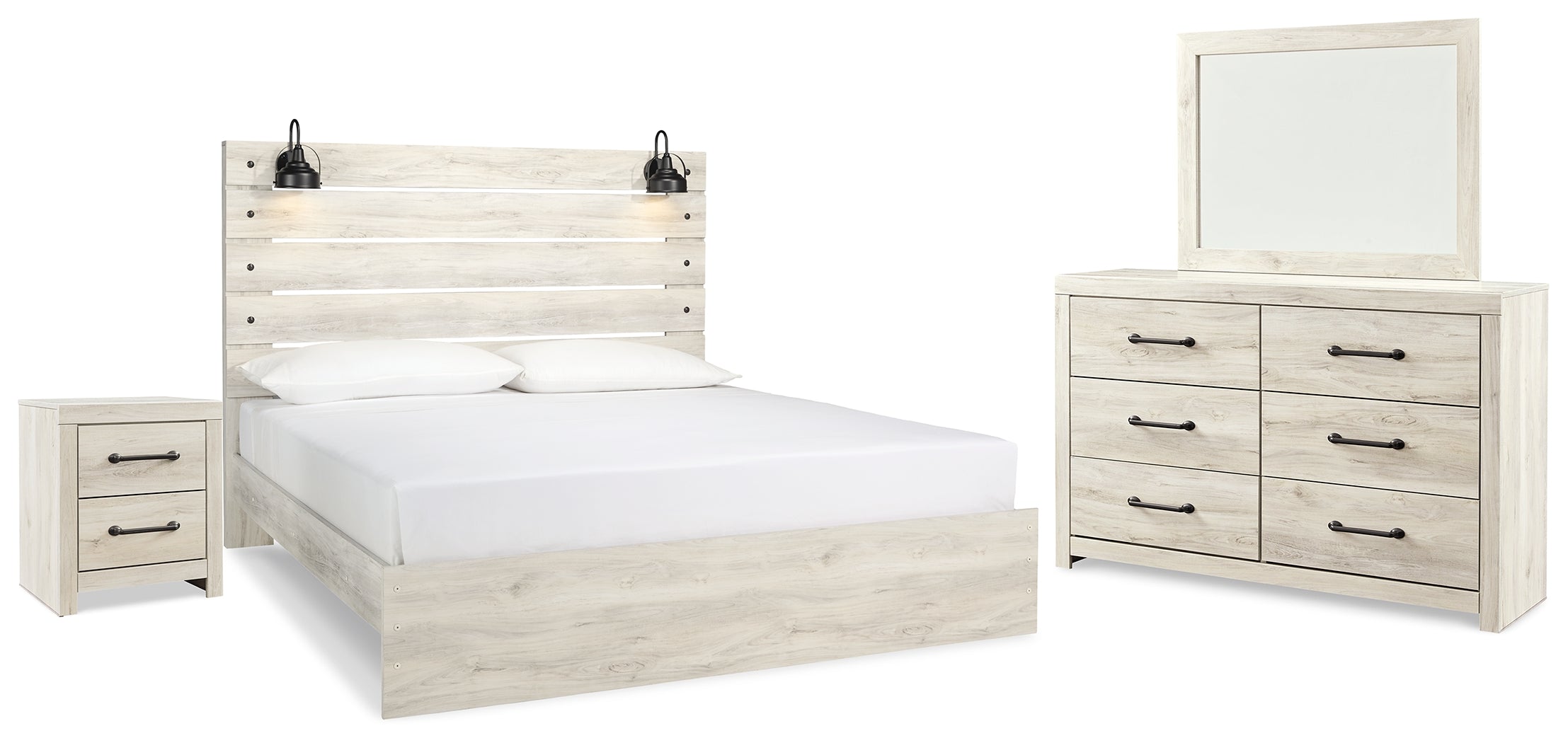 Homestyle Furniture - Ashley Furniture - Cambeck King Panel Bed, Dresser, Mirror and Nightstand - King Panel Bed, Dresser, Mirror and Nightstand - B192B54