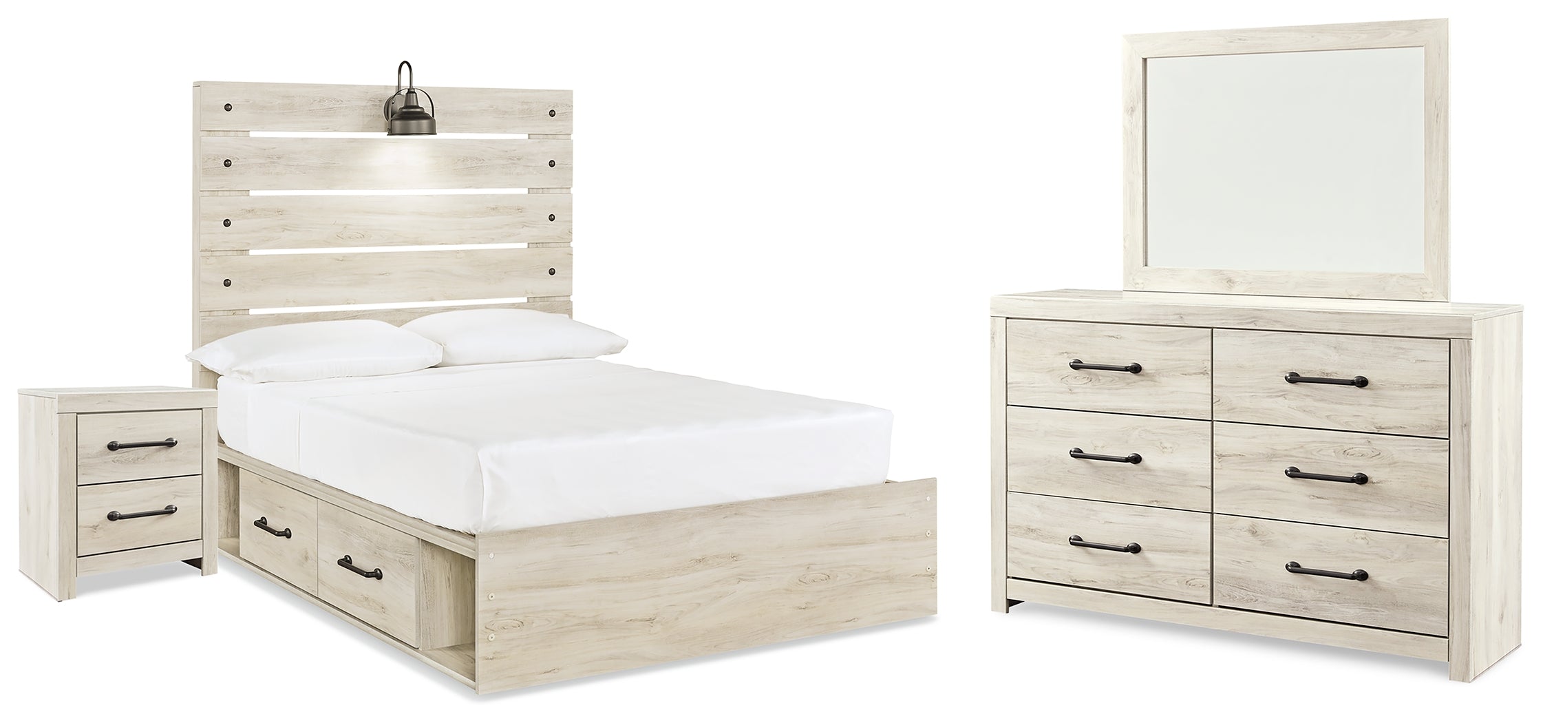 Homestyle Furniture - Ashley Furniture - Cambeck Full Panel Storage Bed, Dresser, Mirror and Nightstand - Full Panel Storage Bed, Dresser, Mirror and Nightstand - B192B89