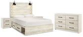 Homestyle Furniture - Ashley Furniture - Cambeck Queen Panel Bed with Storage, Dresser and 2 Nightstands - Queen Panel Bed with Storage, Dresser and 2 Nightstands - B192B99